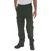 Beeswift Poly Cotton Work Trousers Bottle Green 36