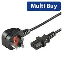 Microconnect Power Cable - Black, 2m, BS 1363 to C13 Coupler