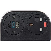 Phase Multi-surface Power Module 1 x UK Socket, 1 x TUF (A&C connectors) USB Charger - White