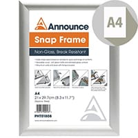 Photo Album Co A4 Silver Snap Frame SNAPA4S