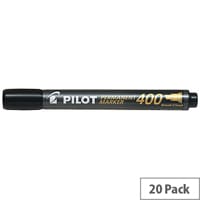 Pilot 400 Permanent Marker Chisel Tip Black Pack of 20 3131910504061