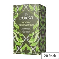 Pukka Supreme Green Matcha Fairtrade WWF Organic Tea Bags (Pack of 20) P5056SE