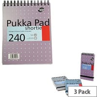 Pukka Pad Metallic A5 Shortie Writing Pad 3 Pack SM024