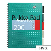 Pukka Metallic Project Book B5 Pack of 3 8518-MET