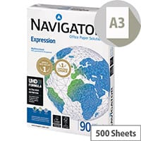 Navigator A3 Expression Paper 90gsm Pack of 500 NAVA390
