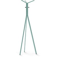 SEVEN Turquoise Coat Stand with Black Hooks