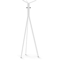 SEVEN White Coat Stand with Black Hooks