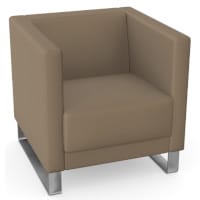 Profim Vancouver Lite Single Seater Armchair with Chrome Cantilever Base EV-2 Evo Fabric