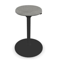 Sway Active Sitting Task Stool Height Adustable 590mm To 850mm, With A Tilting Column With Black Base And Grey Synergy Fabric Seat