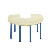 Horse Shoe Primary School Table 1200x1800x650mm Blue
