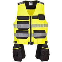 Portwest PW308 PW3 Hi-Vis Class 1 Tool Vest Yellow & Black Small