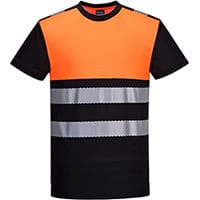 Portwest PW311 PW3 T-Shirt Class 1 Black & Orange 4XL