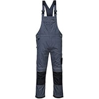 Portwest PW346 PW3 Urban Work Bib & Brace Overall Zoom Grey & Black Large