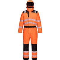 Portwest PW352 PW3 Hi-Vis Winter Coverall Orange & Black XXL