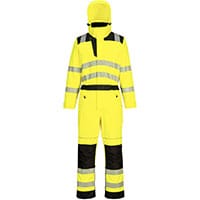 Portwest PW355 PW3 Hi-Vis Rain Coverall Yellow/Black Size XXL Regular Fit