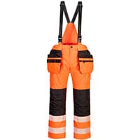 Portwest PW356 PW3 Hi-Vis Rain Trousers Orange/Black Size XXL Regular Fit