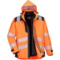 Portwest PW365 PW3 Hi-Vis 3in1 Jacket Orange & Black XXL
