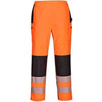 Portwest PW386 PW3 Women's Hi-Vis Rain Trousers Orange & Black Medium
