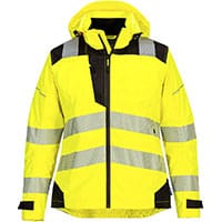 Portwest PW389 PW3 Hi-Vis Women's Rain Jacket Yellow/Black Size M Regular Fit