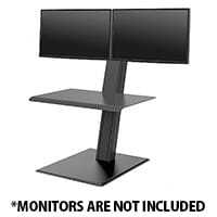 Humanscale QuickStand ECO Height-Adjustable Sitting/Standing Dual Monitor Workstation Black QSEBD
