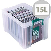 StoreStack 15L Plastic Storage Box W300xD470xH170mm RB11085