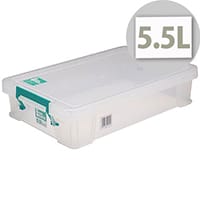 StoreStack 5.5 Litre Storage Clear Box W400xD255xH80mm RB90121