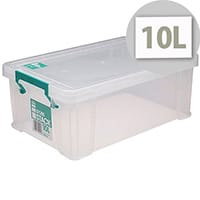 StoreStack 10 Litre Storage Box Clear W400xD255xH150mm RB90123