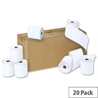 Credit Card Rolls Thermal 1-ply 57x55x12.7mm Length 37m - Paper Thermal Rolls - Colour: White - TH352 (Pack of 20)