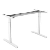 Rounde Single Electric Height Adjustable Frame White - Suitable for desktop width 1200,1400,1600,1800mm