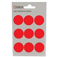 Blick Red Coloured Labels in Bags Round 29mm 20 x 36 Labels (720 in Total) RS005155