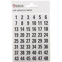 Blick Label Bag 00-99 White/Black 20 x 144 Labels (2880 in Total) RS016250