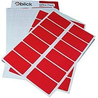Blick Colour Label Flat Pack 25x50mm Red 20 x 16 Labels (320 in Total) RS019954