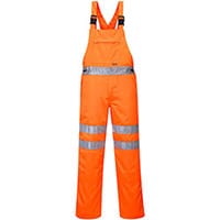 Portwest RT43 Hi-Vis Bib & Brace Overall RIS Orange Large