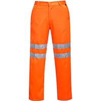 Portwest RT45 Hi-Vis Polycotton Trousers RIS Orange XL (Tall Fit)