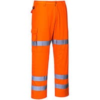 Portwest RT49 Hi-Vis 3-Band Combat Trousers Orange XL