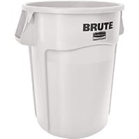 Rubbermaid BRUTE 166.5L Heavy-Duty Waste & Utility Container With Venting Channels Round White