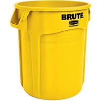 Rubbermaid BRUTE 75.7L Heavy-Duty Round Waste & Utility Container Yellow
