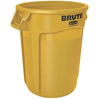 Rubbermaid BRUTE Container with Venting Channels 121.1 L Yellow