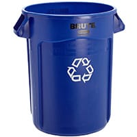 Rubbermaid BRUTE Recycling Container with Venting Channels 121.1 L Blue