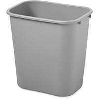 Rubbermaid 26.6L Rectangular Waste Basket Grey