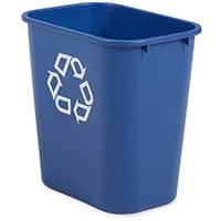 Rubbermaid 26.6L Rectangular Waste Basket Blue
