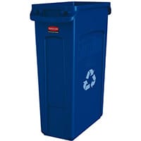 Rubbermaid Slim Jim 87L Waste Container With Venting Channels Blue