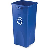Rubbermaid 87L Square Recycling Container Blue
