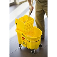 Rubbermaid WaveBrake Side Press Combo Mopping Trolley Yellow