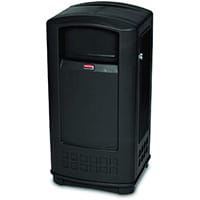 Rubbermaid 132.5L Rectangular Plastic Landmark Junior Indoor & Outdoor Trash Can Black