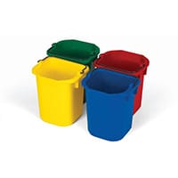 Rubbermaid Colour Coded 5ltr Buckets Set of 4 Colours Red Yellow Blue & Green
