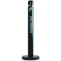 Rubbermaid Smokers Pole Ash Bin Aluminium Weather-Resistant Base Dia324mm H1041mm Black