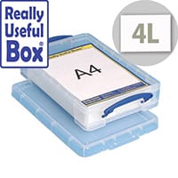 Really Useful 4 Litre Box for A4 Paper Clear 395x255x80mm