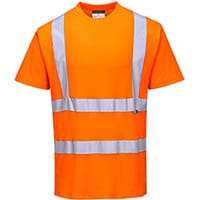 Portwest S170 Cotton Comfort Short Sleeve T-Shirt Orange Large