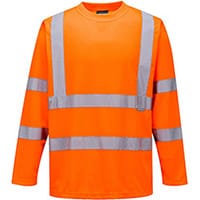 Portwest S178 Hi-Vis Long Sleeved T-Shirt Orange 3XL